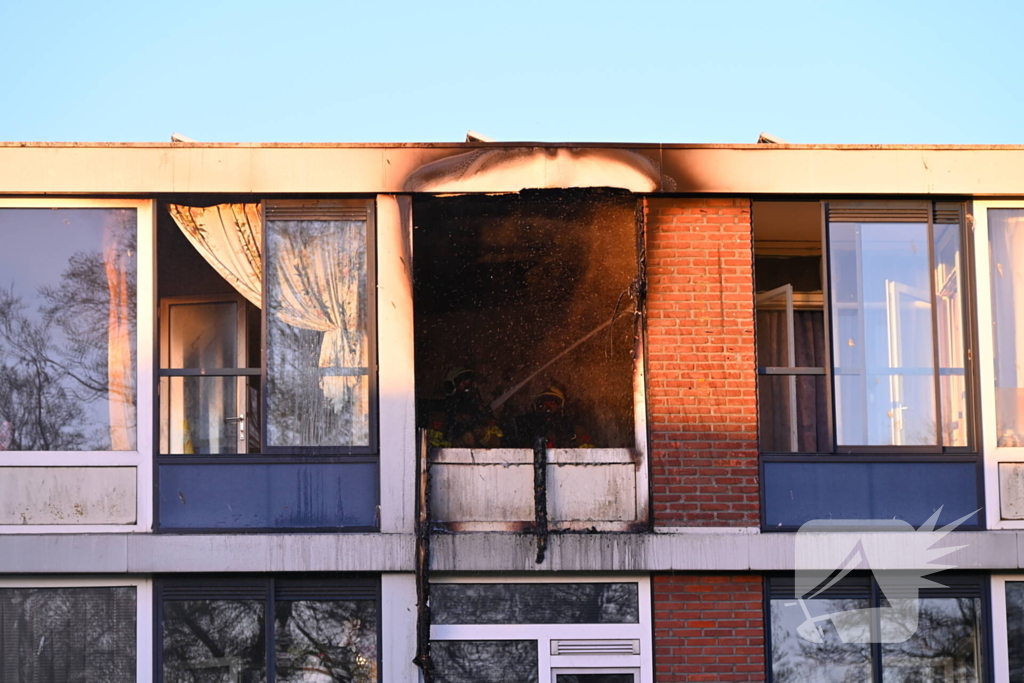 Rook stijgt op uit appartement