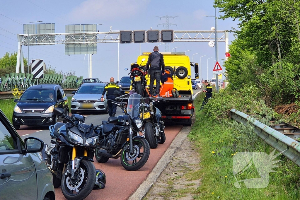 Motorrijder ten val bij ongeval