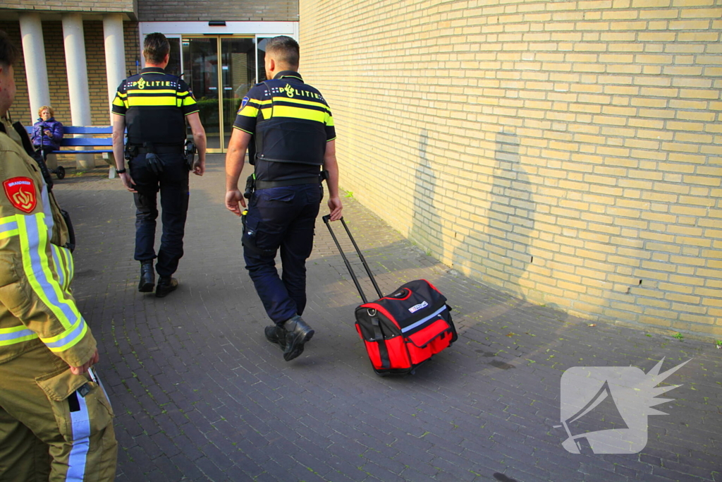 Waterleiding gesprongen in gebouw