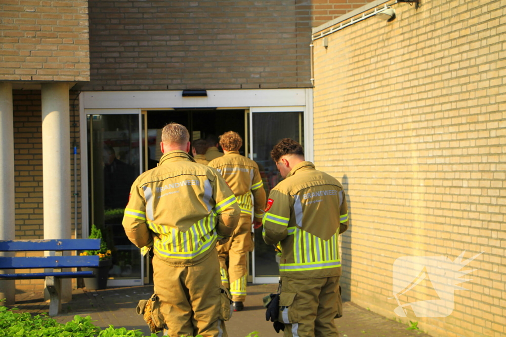 Waterleiding gesprongen in gebouw