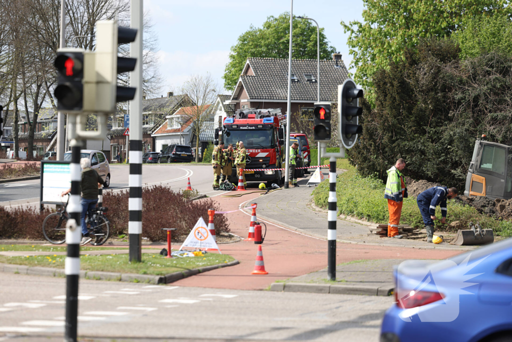 Brandweer zet gebied af vanwege gaslekkage