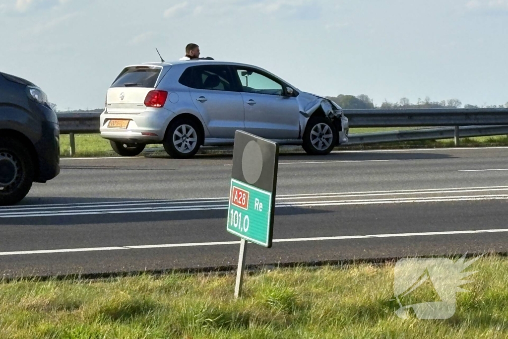 Ongeval tussen meerdere voertuigen op de a28