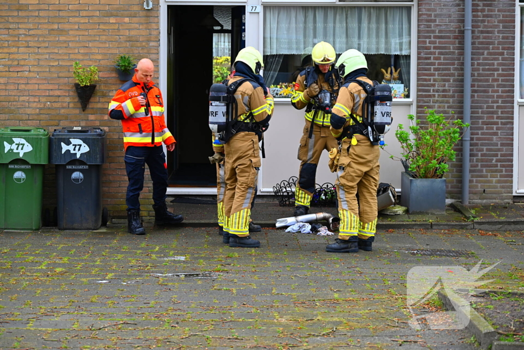 Brand in keuken van woning