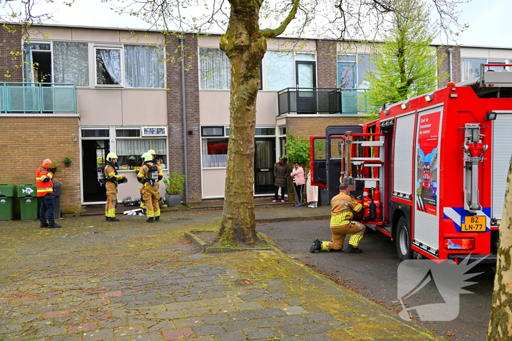 Brand in keuken van woning