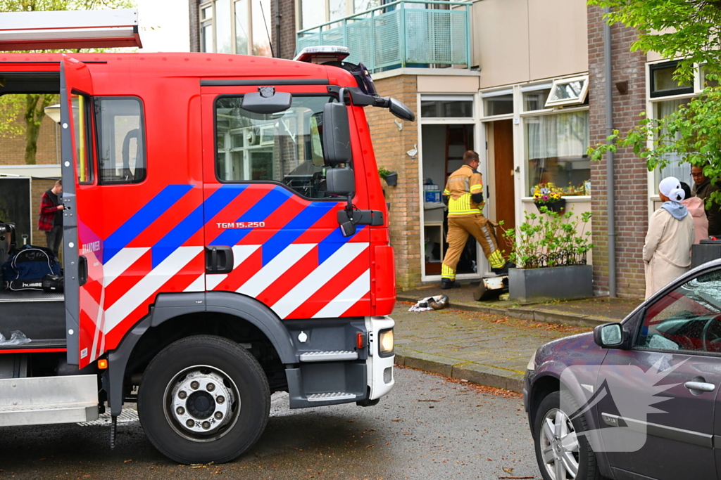 Brand in keuken van woning