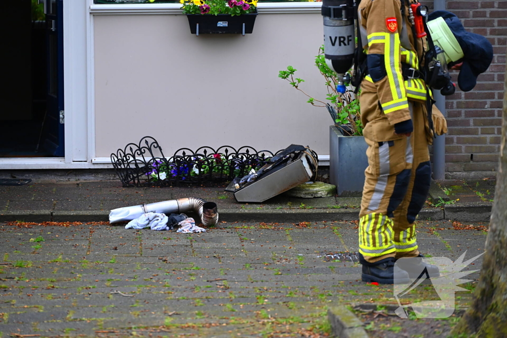 Brand in keuken van woning