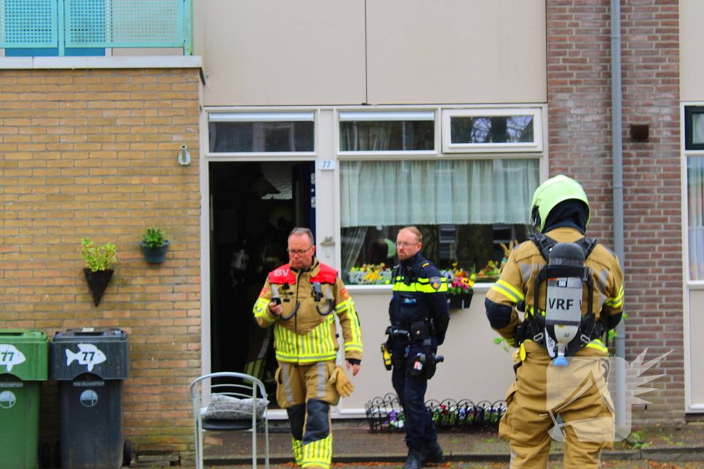 Brand in keuken van woning