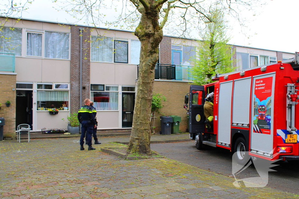 Brand in keuken van woning