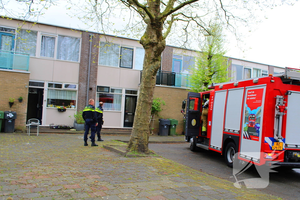 Brand in keuken van woning