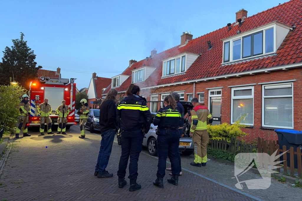 Binnenkant auto zwart door brand