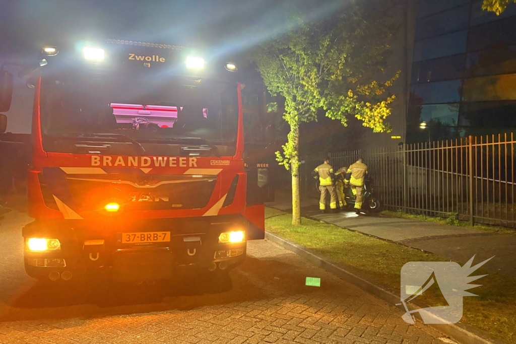 Brand in koffer van scooter