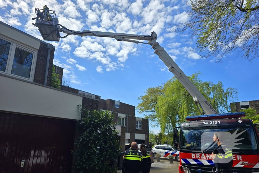 Brand in schoorsteen snel onder controle
