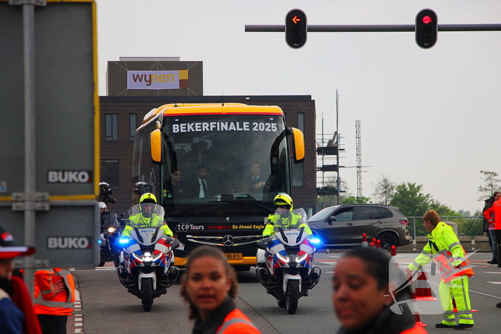 Spanning bij supporters voor bekerfinale
