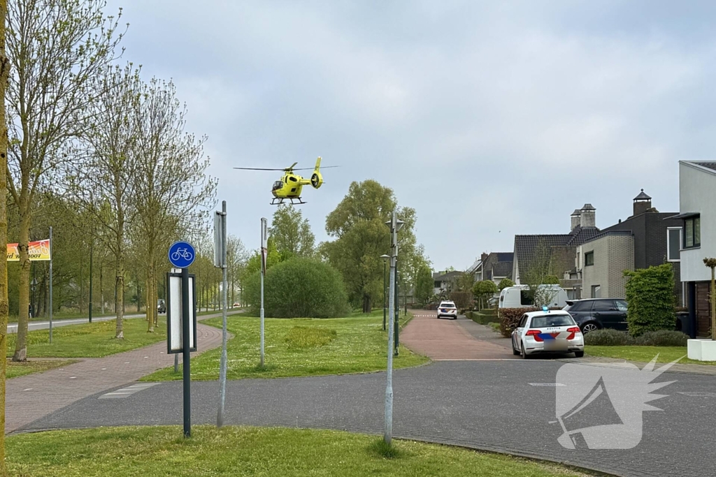 Traumahelikopter trekt veel bekijks