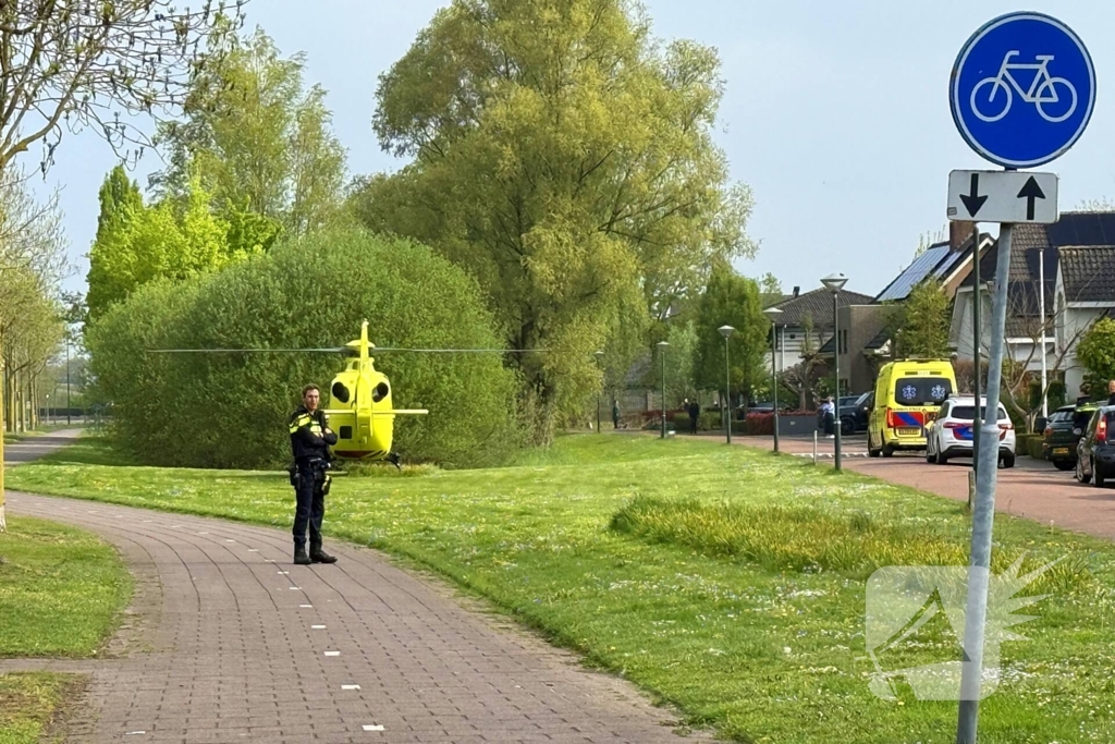 Traumahelikopter trekt veel bekijks