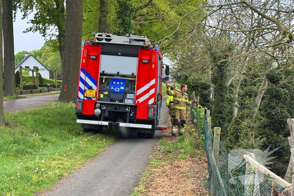 Buitenbrand snel onder controle