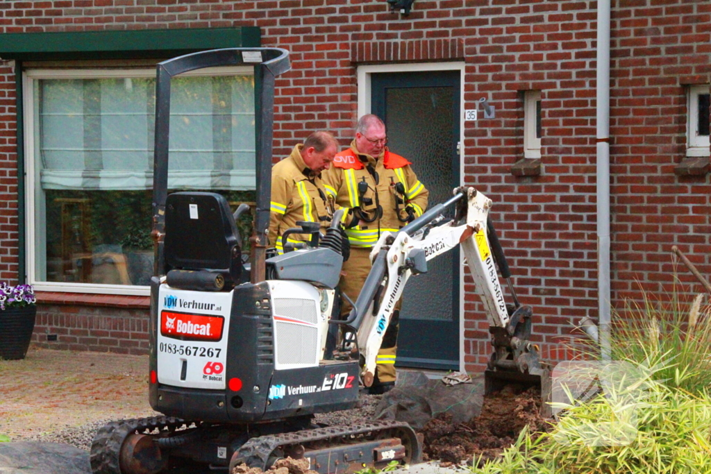 Gaslekkage tijdens graafwerkzaamheden