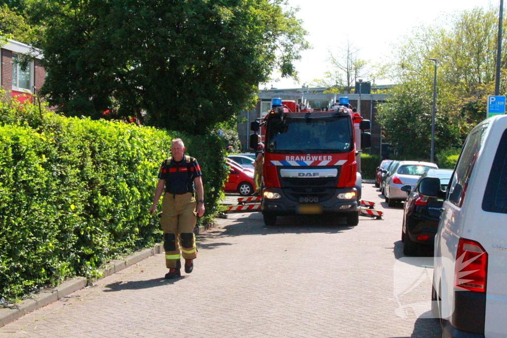 Brandweer redt kauw uit schoorsteen
