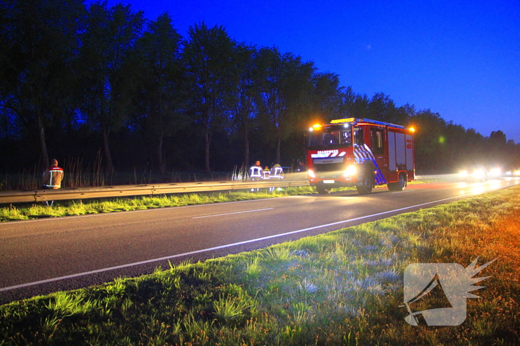 Zoektocht door brandweer naar ree in vaart