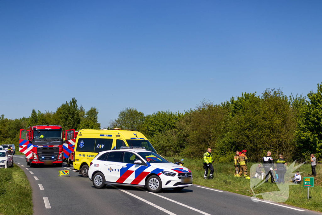 Motorrijder zwaargewond bij ongeval