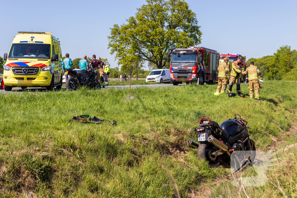 Motorrijder zwaargewond bij ongeval