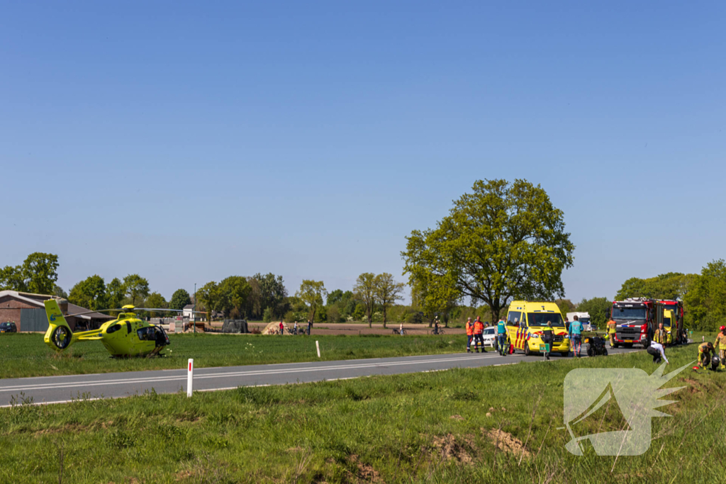 Motorrijder zwaargewond bij ongeval