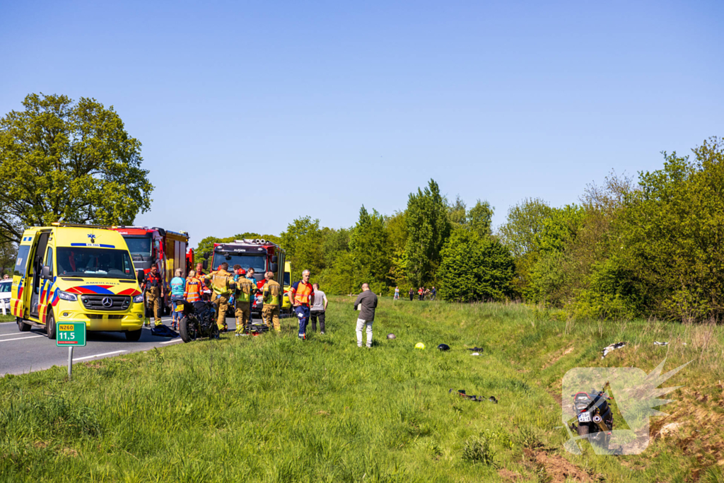 Motorrijder zwaargewond bij ongeval