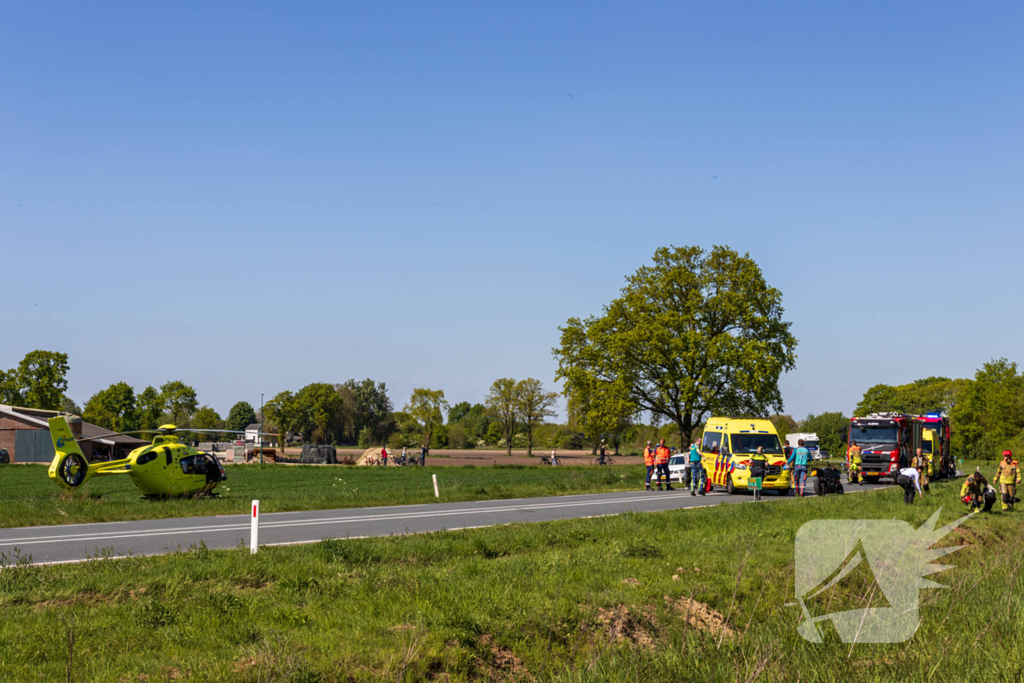 Motorrijder zwaargewond bij ongeval