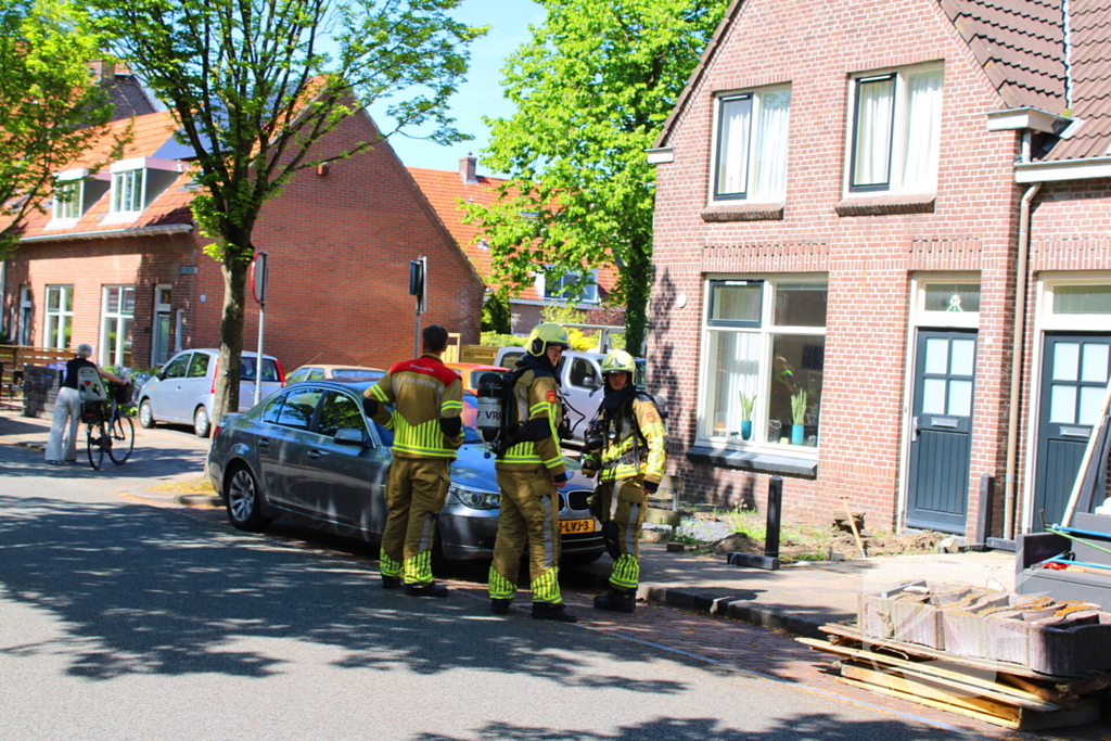 Gasleiding geraakt tijdens werkzaamheden in voortuin