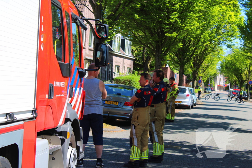 Gasleiding geraakt tijdens werkzaamheden in voortuin