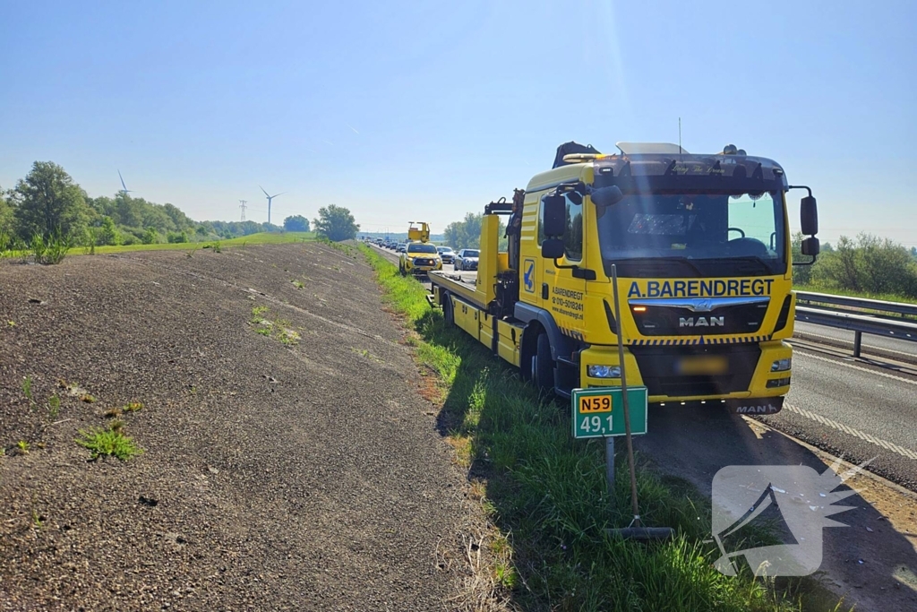 Voertuig geborgen na ongeval
