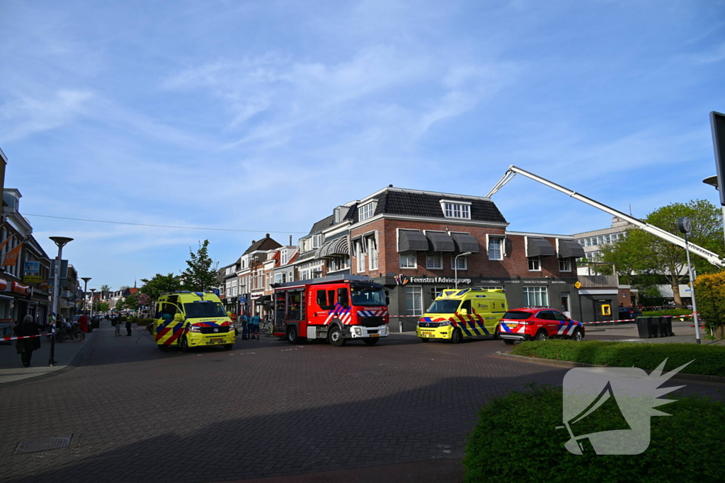 Veel rookontwikkeling bij brand in appartementen boven winkels