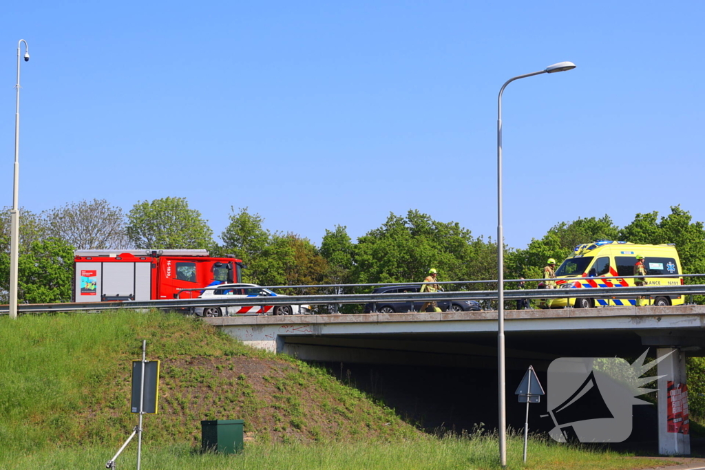 Ongeval met drie voertuigen