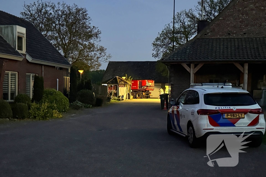 Constructie op camping vat vlam