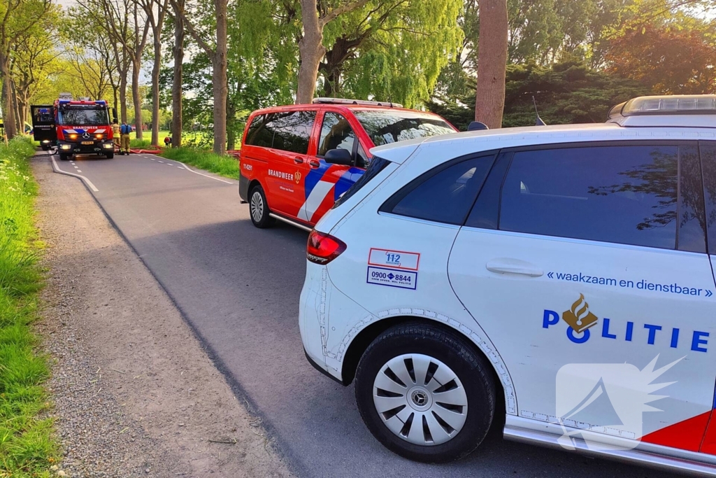 Grote brand verwoest schuur