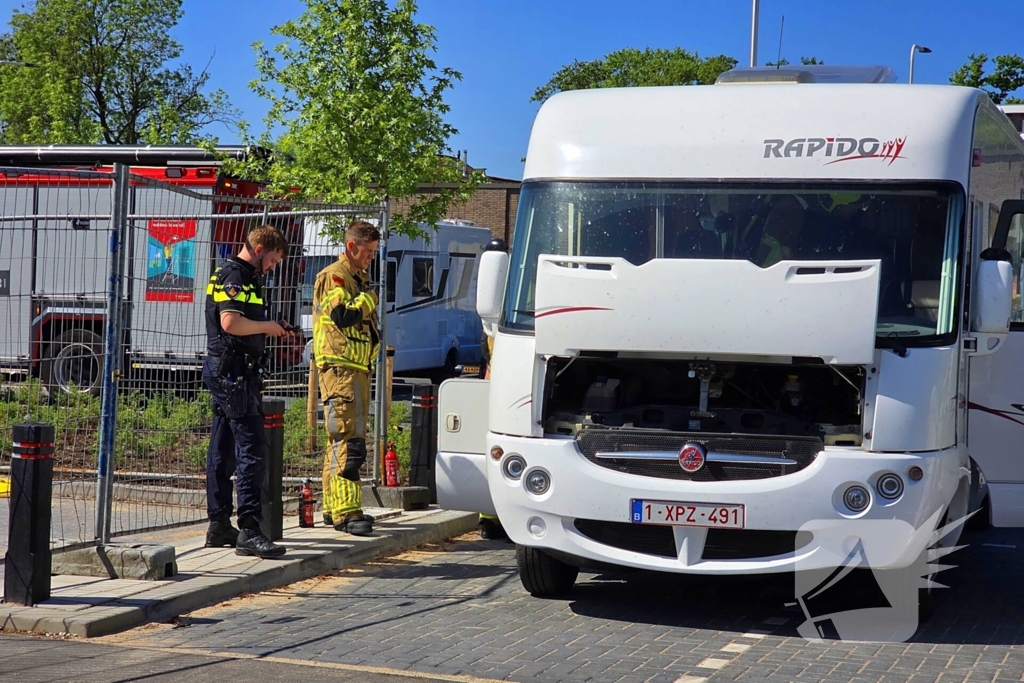 Brandweerinzet na camperbrand