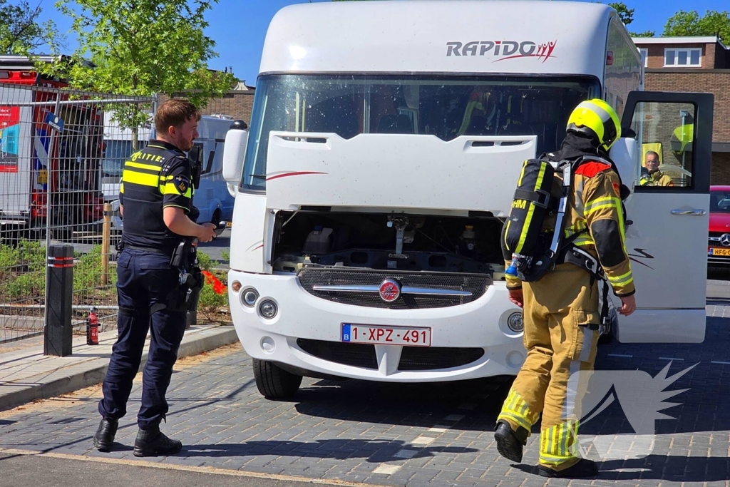 Brandweerinzet na camperbrand