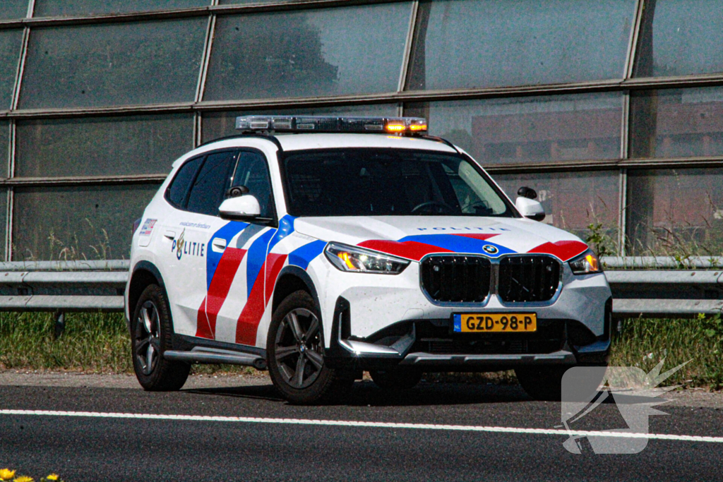 Kop-staart aanrijding op snelweg