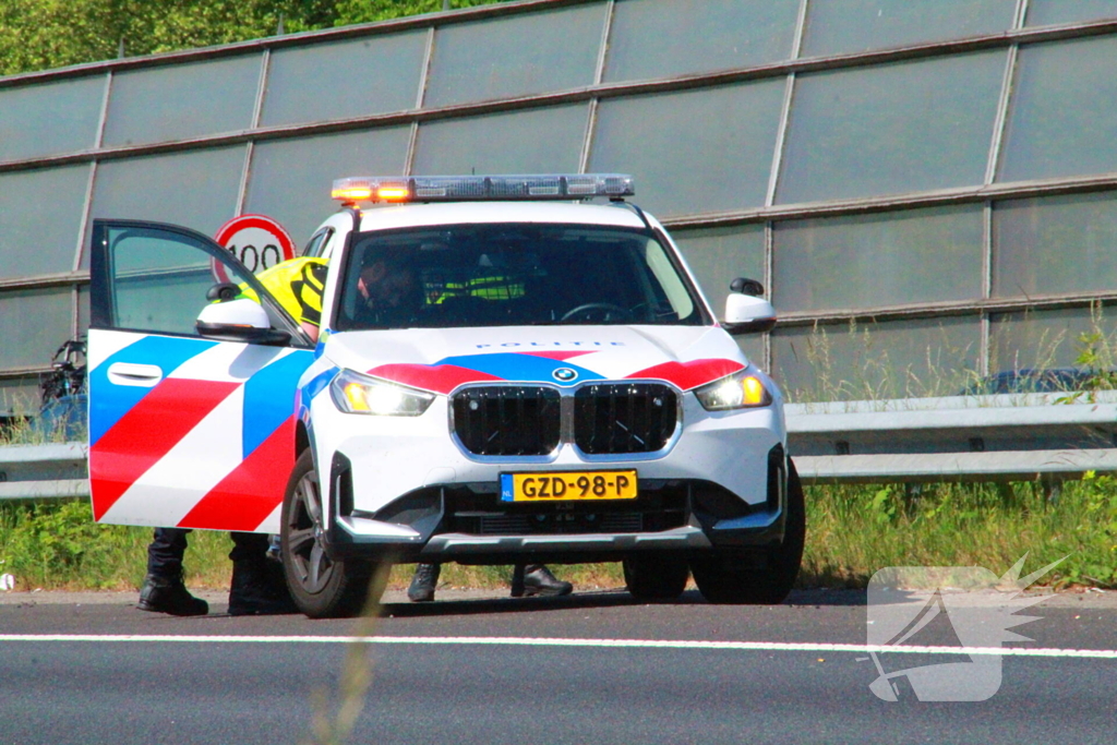 Kop-staart aanrijding op snelweg