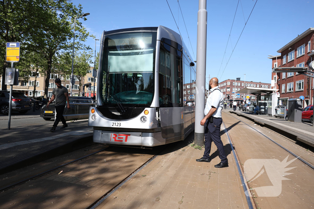 Verstoringen in tramverkeer door aanrijding