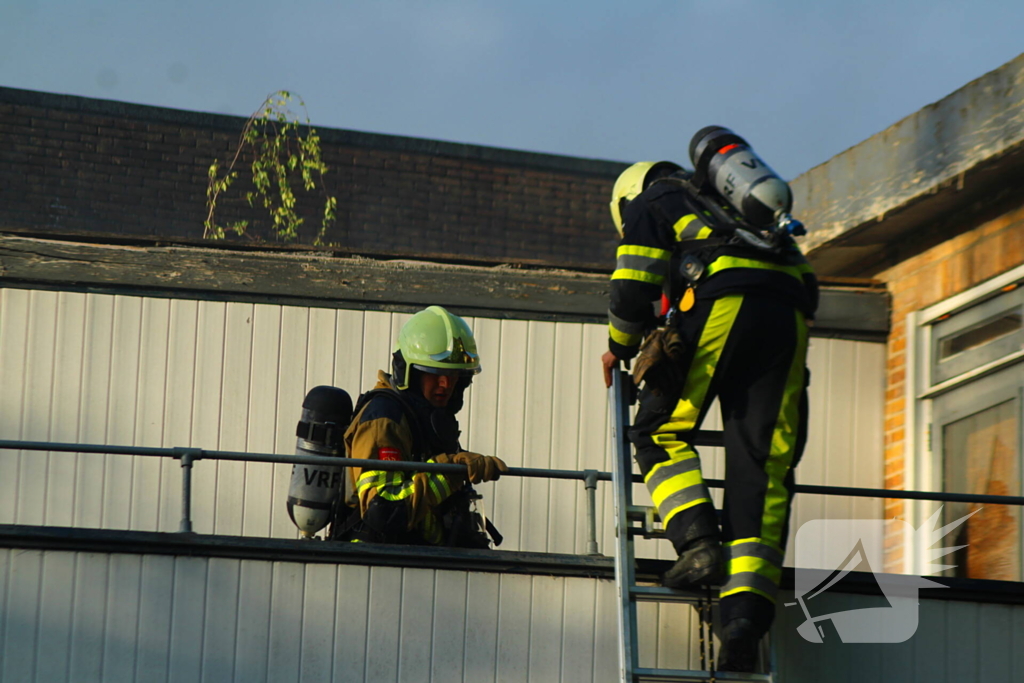 Rookontwikkeling bij brand in slooppand