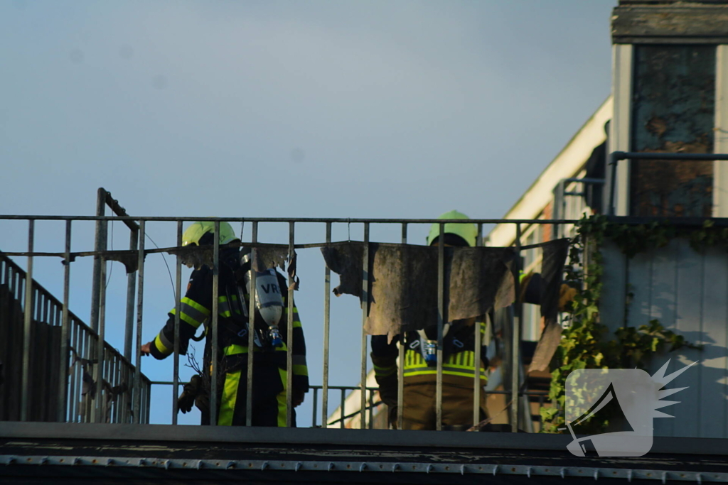 Rookontwikkeling bij brand in slooppand