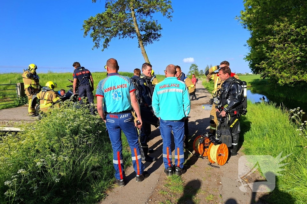 Bestuurder van quad komt met de schrik vrij