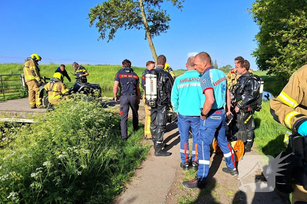 Bestuurder van quad komt met de schrik vrij