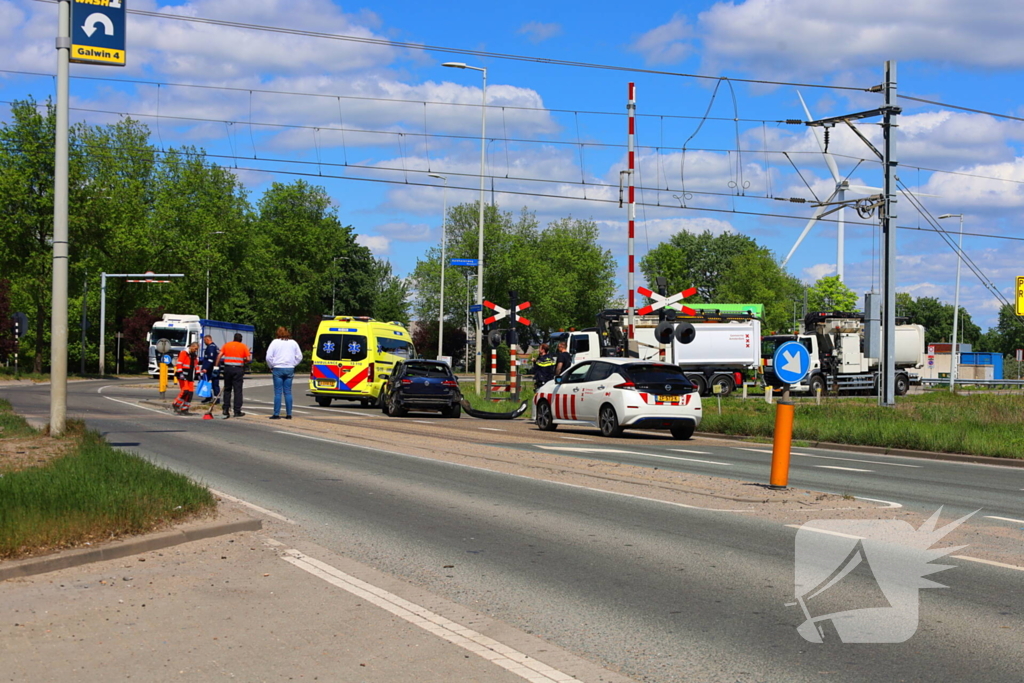 Spoor gestremd door aanrijding tussen personenauto en vrachtwagen