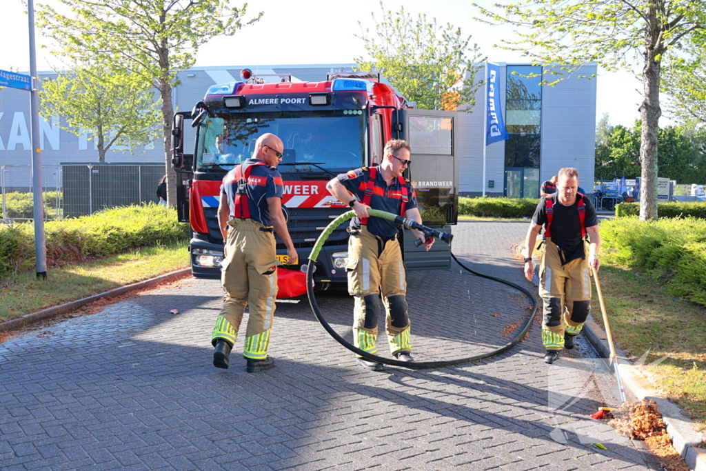 Brandend pluis veroorzaakt buitenbrand