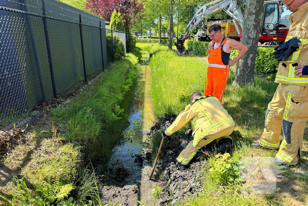Slootwerkzaamheden leiden tot gaslek