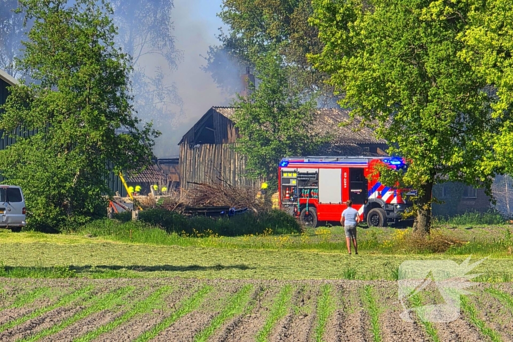 Mogelijk asbest vrijgekomen bij woningbrand