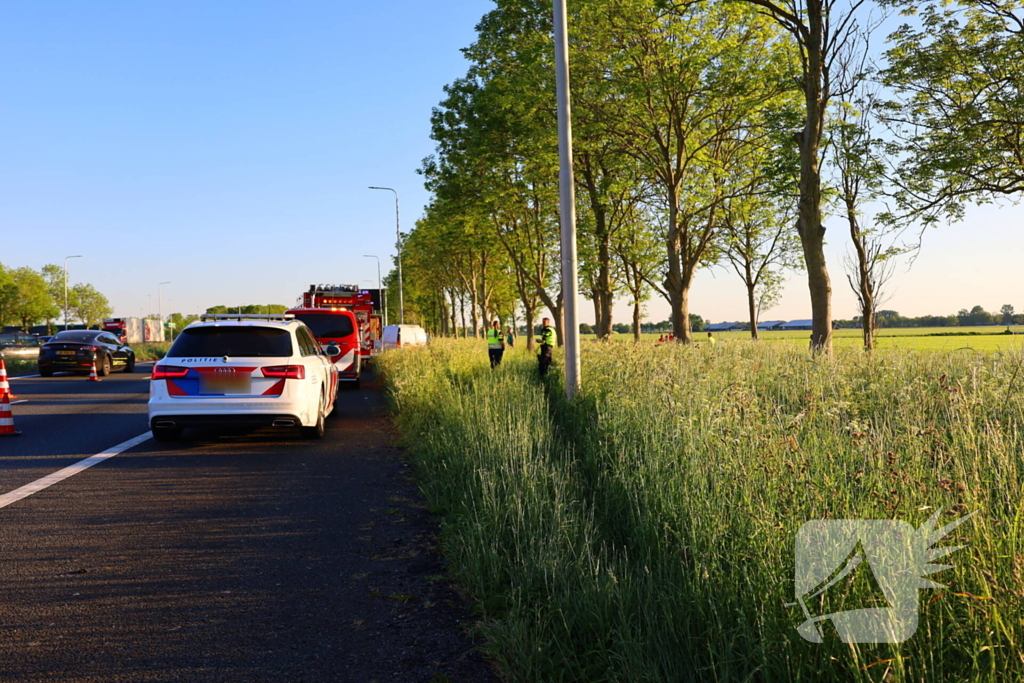 Ernstig ongeval tussen twee auto's op snelweg