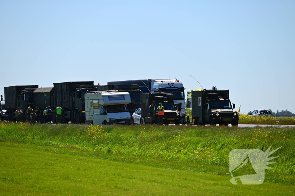 Ongelukkige situatie bij militaire colonne
